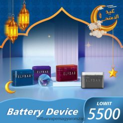 Elf Bar Magyarország 2071 - ELFBAR LOWIT 5500 előretöltött pod akkumulátor készülék fekete 4XNR4333